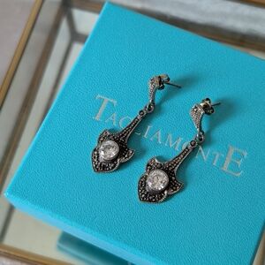 Silver and Black Earrings